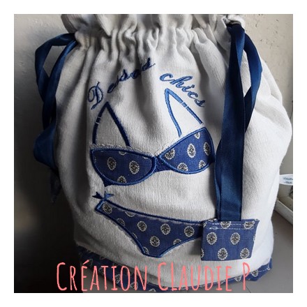 Motif de broderie machinelingerie appliquée